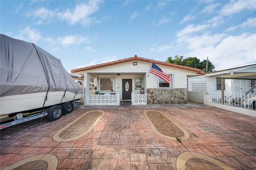 Amazing fully renovated indoor single-family home located just off Okeechobee Road in West Hialeah. This beautifully updated 2/2 features modern interior finishes and a spacious open layout. The property offers exceptional outdoor space, including a large yard with room to park a boat and up to four vehicles. The oversize 5,400-sq-ft lot provides great potential, including a concrete room in the backyard that can be converted into an efficiency. There is also additional space for future expansions if desired. Conveniently located near major roads, shopping, and dining. A perfect move-in-ready home with excellent opportunities for growth.