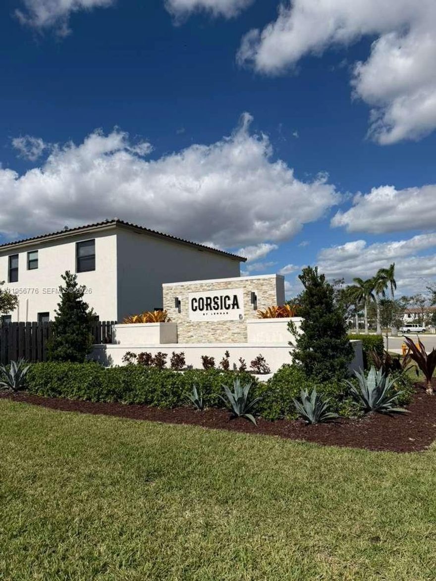 Lovely townhouse at Corsica by Lennar. This home boasts 3 bedrooms and 3 full baths, with one of the bedrooms and baths located downstairs for added convenience. The downstairs area features beautiful tile flooring while the upstairs area is carpeted. The kitchen is designed with an open concept and includes white cabinets, stainless steel appliances, and quartz countertops. You'll also enjoy the spacious backyard which is perfect for outdoor activities and BBQs. The laundry is conveniently located on the 2nd floor. This home is situated in a convenient location with easy access to the Turnpike, restaurants, shops, and more.