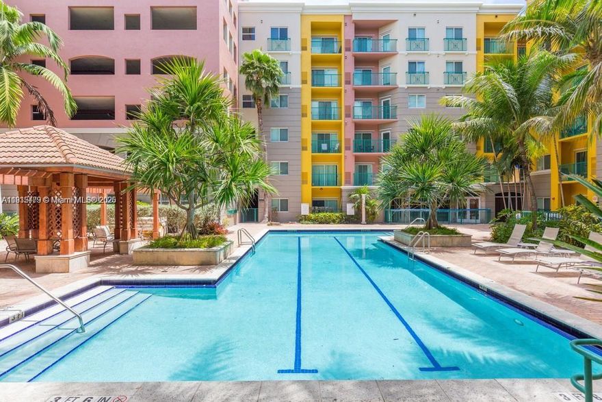 Beautiful and fully furnished 2-bedroom, 1-bath apartment on the first floor, featuring high ceilings, wood and tile flooring, an in-unit washer/dryer, and a private patio. The unit includes one assigned garage parking space and offers a comfortable, move-in-ready living experience. Unit comes furnished and has been rented for $2,850/mo to travel nurses quarterly for the past four years, rarely vacant. The building provides excellent amenities such as a pool, Jacuzzi, fitness center, BBQ area, meditation garden, billiards room and business center. Conveniently located near the hospital district, University of Miami, Metrorail, and the shops and restaurants at Sunset Place, this apartment offers both comfort and an unbeatable South Miami location. Ideal for owners/investors