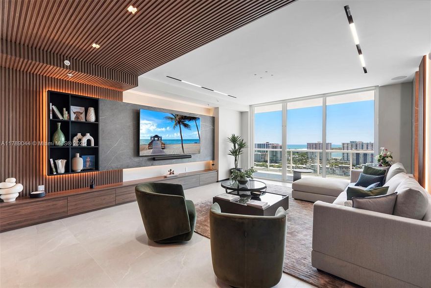 Discover luxury living in this turnkey penthouse featuring 3 bedrooms, 3.5 bathrooms, and breathtaking bay and ocean views through floor-to-ceiling windows. The sleek chef’s kitchen is perfect for both everyday living and entertaining. Enjoy an oversized balcony with a spiral staircase leading to a private rooftop oasis with turf and a hot tub. Building amenities include dockage, resort-style pool, sports courts, and a full-service marina, all just minutes from Aventura and Bal Harbour’s best shopping and dining.