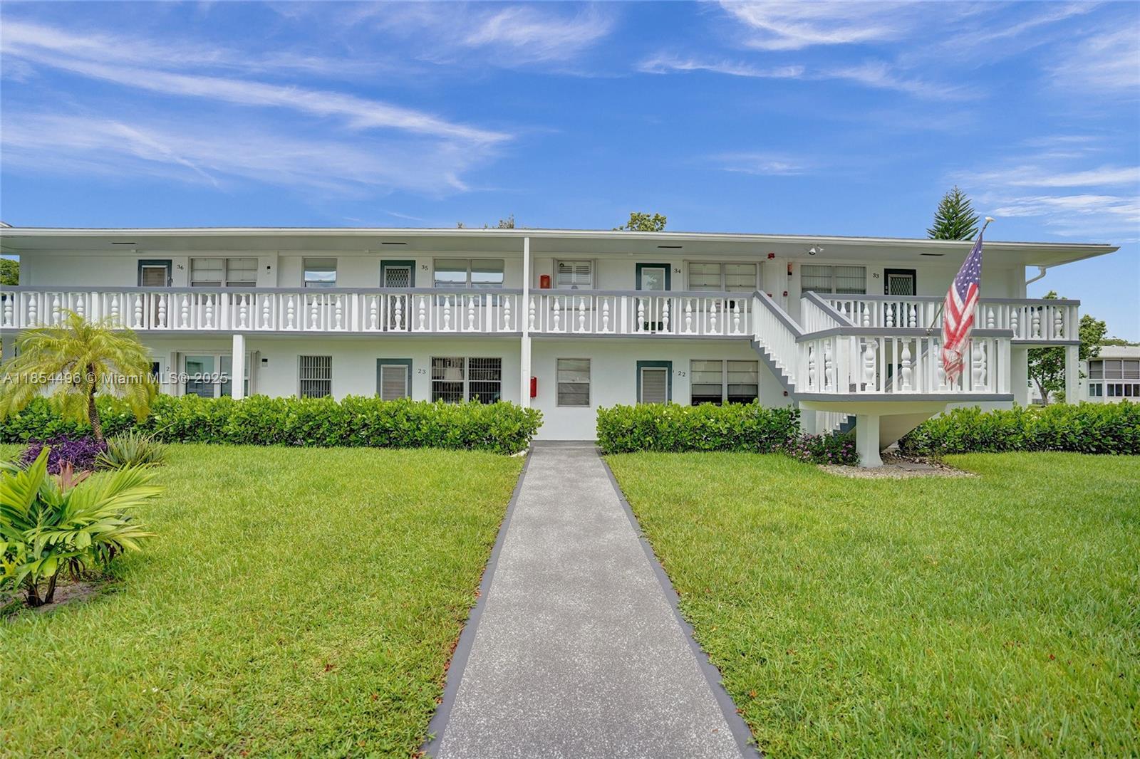 WOW! Move-in ready second floor condo in Century Village is ready for its new and proud owner! Featuring 1 bed/1 full bath with brand new updated kitchen and bathroom with stand-in shower. Sizable bedroom with a quaint screened-in patio and large closet space. This unit is centrally located in the community, just steps to the laundry and storage areas. A must-see! Prescott section of Century Village, gated 55+ active adult community with plenty of amenities. Seller would consider seller financing.