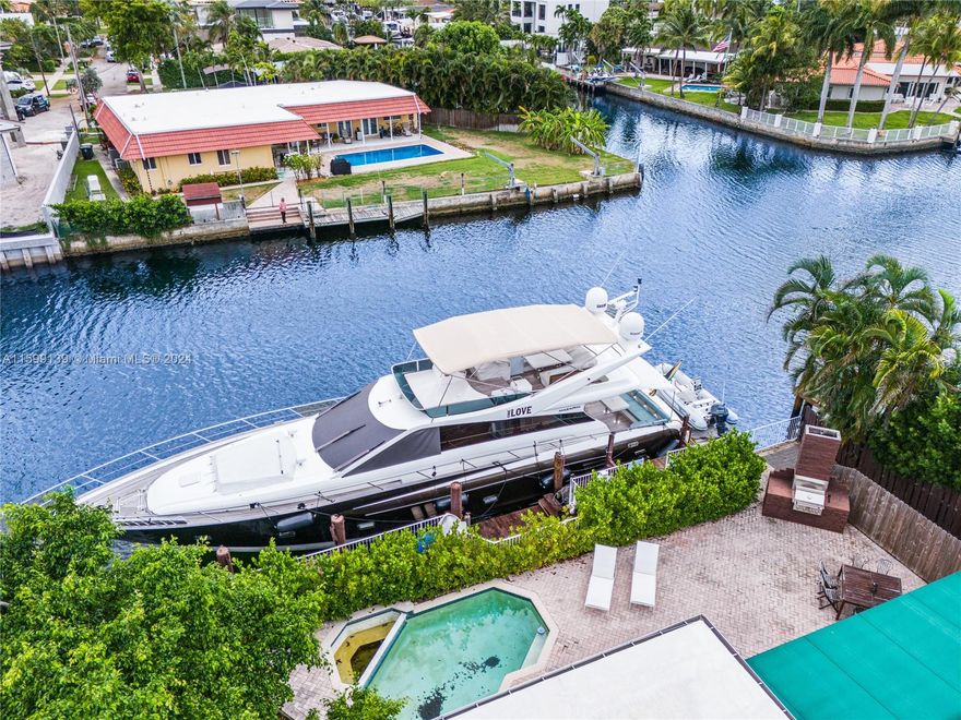 Waterfront House in Keystone Island with no bridges to the Bay. 75 foot seawall with dock.Large turn around basin for Yachts. Has Pool, Lots of natural sunlight in the Spacious living room and dining rooms. Large open kitchen with marble countertops and an island in the modern kitchen along with stainless steel appliances.Main bedroom has its own main Bathroom and direct access to the back yard. Large covered awning for outside entertaining including a brick made gas barbecue and stunning views of the large canal that looks like the intracoastal and a chicago brick patio enhances the back yard. Direct Boat Captains access to the dock from the street without having to go thru the main house. AC is from 2019.Large Laundry room in the house with a separate door to the backyard and front yard.