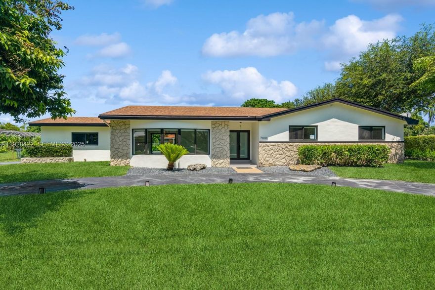 Stunning 4 bedroom/3 bath home in Pinecrest. The home has recently been remodeled with the finest of finishes. The open floor plan makes for a wonderful entertaining home. Enjoy our sunny Florida days in the private pool patio area. This is a dream home.