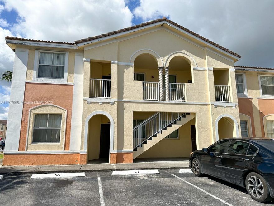 Nicely kept large 3 bedrooms 2 bath condo on the first floor.  Nice little backyard from the family room, Freshly painted, new dishwasher and trash compactor.  Washer/dryer in your unit. Tiled throughout living area and laminate in the bedrooms.  Kitchen has all stainless steel appliances and wood cabinets with an eat up bar.  This unit is located in Keys Cove in Homestead with easy access to the Florida Turnpike, US 1 and many stores and restaurants.  The community is gated, with clubhouse, pool, guard, many additional amenities.  It is currently vacant and easy to show.  Tenant requirements are first, last and security deposits. One year lease and assoc approval within 2-3 weeks.  Rent is $2100.00 per month.  Owner will accept small pet with an additional security deposit.
