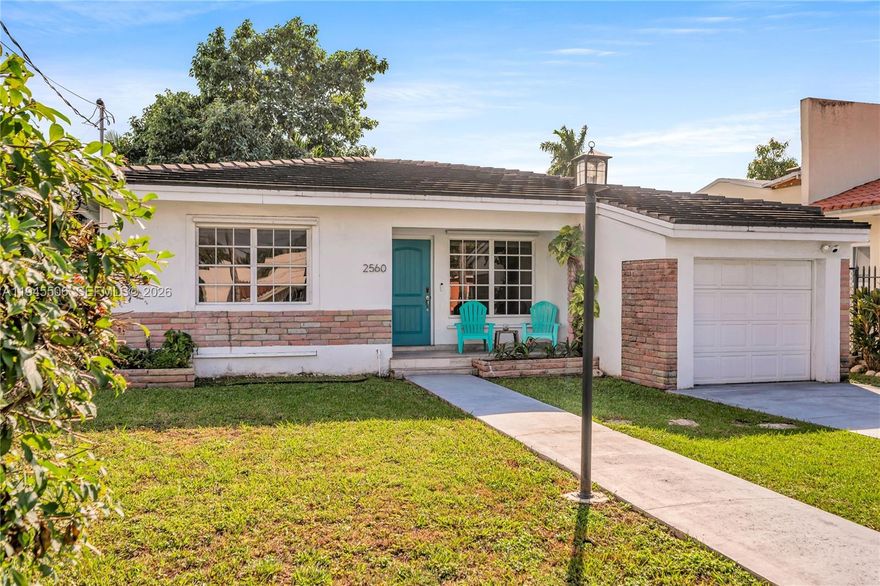 Enjoy stylish mid-century modern living in this centrally located Shenandoah stunner, thoughtfully remodeled to balance design, comfort & functionality. This light-filled 2BD, 2BA residence features an open-concept floor plan with renovated kitchen & bathrooms, creating a seamless flow for everyday living & entertaining. An expansive dining area anchors the home, ideal for hosting holidays & dinner parties. The one-car garage offers flexibility for storage, a home gym, or potential future conversion for additional living space. Step outside to a private, fully fenced backyard retreat, framed by mature avocado & mango trees, perfect for morning coffee, relaxed evenings, or outdoor gatherings. Tranquil backyard views make working from home both productive & peaceful. Significant upgrades include a 2018 concrete tile roof & PVC plumbing. Full hurricane storm panel protection. Located in a non-flood zone. Ideally situated within walking distance to Coral Way, Shenandoah Park & popular eateries, and just minutes from Coconut Grove, Coral Gables & Brickell. Private, inviting & move-in ready, this home offers a great blend of lifestyle, location & long-term value.