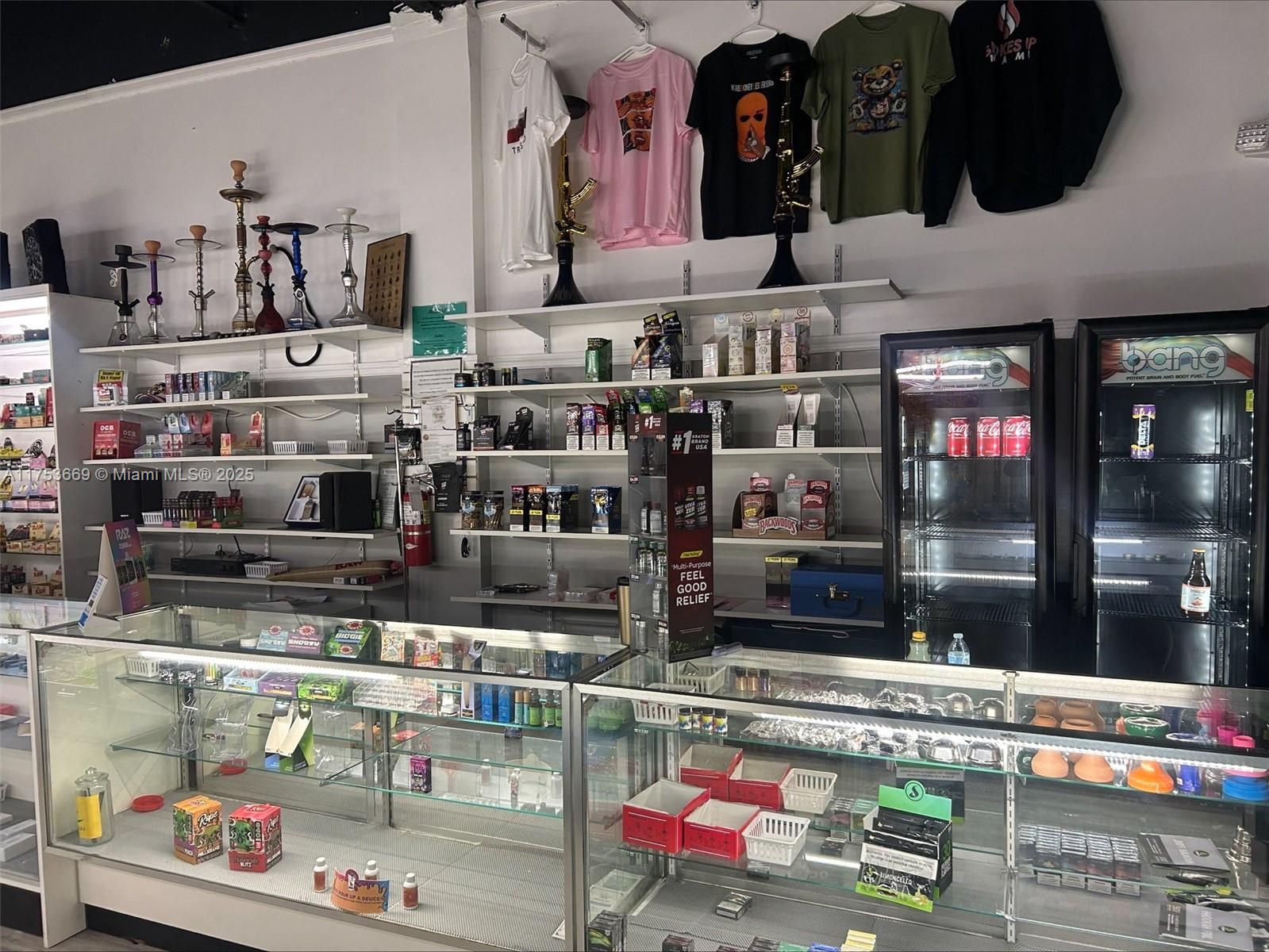 Smoke Up Miami – Prime smoke and vape shop in a high-traffic plaza at 15652 SW 72nd St, Miami, FL 33193. Offering a wide selection of vapes, hookahs, glassware, CBD products, and accessories. Great visibility and steady foot traffic! Don’t miss this opportunity to own a thriving business in a prime Miami location!