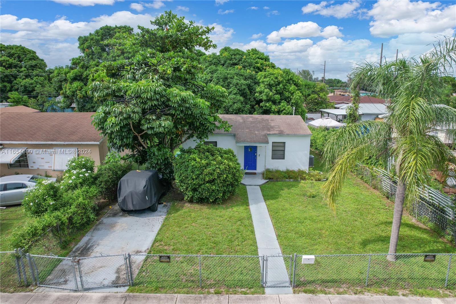 This beautifully updated single-family home in the heart of Miami offers 2 spacious bedrooms, 1 modern bathroom, and an open-concept living space perfect for families or entertaining. The renovated kitchen boasts sleek countertops, stainless steel appliances, and ample cabinet space. The property features a generous backyard, ideal for outdoor gatherings or gardening, and is fully fenced for privacy. The property has a driveway and plenty of parking out front. Easy access to major highways, schools, shopping centers, and parks. Currently used as an Airbnb. All the furniture is available for sale. Don't miss the opportunity to own a move-in-ready gem in one of Miami's growing communities!