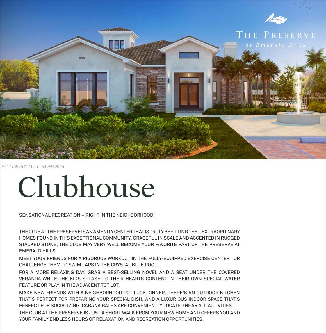 PRESERVE AT EMERALD HILLS - Residential