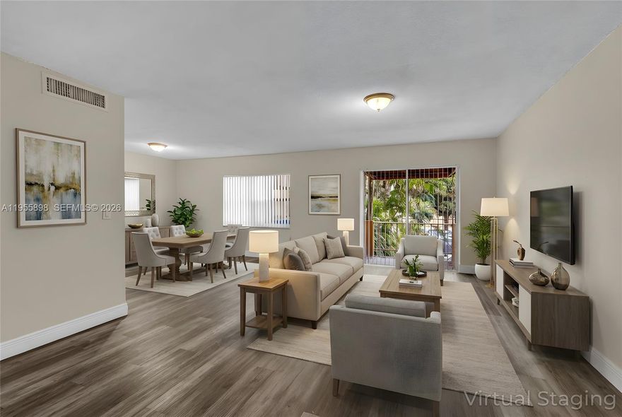 Great opportunity for investors! 2nd-floor 2-bedroom, 2.5-bath unit located in Venetian Gardens, featuring newer flooring and ready for immediate occupancy. Please note: no washer and dryer in the unit. Prime location with quick access to major highways and nearby shopping, including Miami Lakes Main Street and Pembroke Lakes Mall. Community amenities include a newly remodeled pool, tennis courts, clubhouse, and gym.