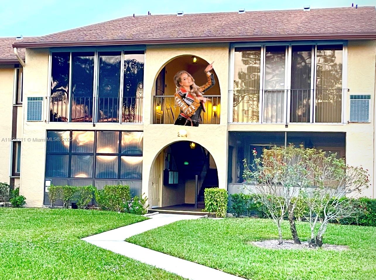 ONLY 1 OCCUPANT NEEDS TO BE 55+, NO MINIMUM FICO SCORE & LOW HOA! Experience the ultimate Florida lifestyle from the comfort of your 2nd floor retreat, celebrate stunning sunsets from your air conditioned glassed in porch. Whether here year-round or seasonally, peaceful, serene walking trails . Close to medical facilities, shopping, arts, entertainment, and just minutes from Palm Beach International Airport. Plus, a short ride will have you at the Port of Palm Beach, ready for a weekend cruise! Spacious 2-bedroom,1 lg-bath unit, a lg storage room off the patio and community offers a clubhouse, heated pool, shuffleboard, bocce ball, and numerous activities for you to enjoy. Most prestigious National equestrian Polo Center & pristine beaches near by make this location Paradise!