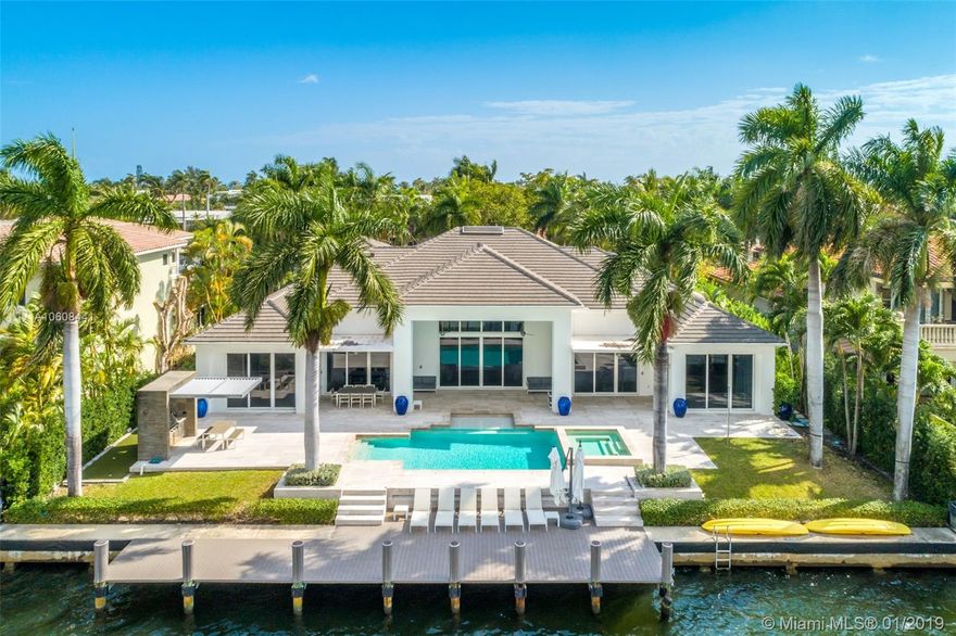 This one of a kind, newly renovated estate offers 115 ft of intracoastal water frontage and redefines luxury living in the premier South Island of Golden Beach. Exterior and interior details such as Porcelain and marble floors, soaring ceilings, a full home theater and sound system, smart home automation by Lutron and unparalleled custom accents make this a true private oasis. The home includes 5 bedrooms, 5 bathrooms, a gym, a second floor in-law’s or teenager’s unit, and a manicured resort-like outdoor space leading to a yacht-equipped dock. Decorated to the nines and designed to satisfy a true entertainer’s needs, this custom masterpiece offers unmatched amenities and the best deal in the neighborhood.