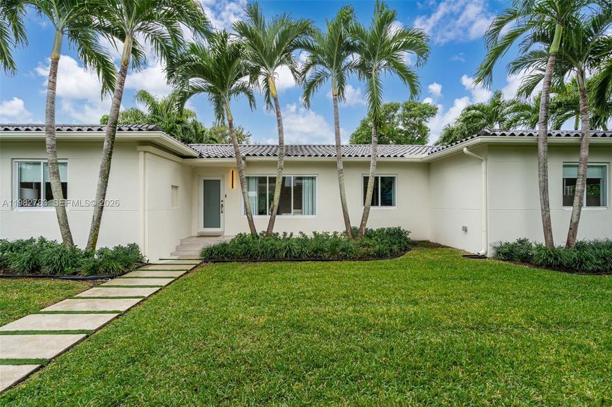 Located in MORNINGSIDE, one of the best guard-gated neighborhoods! This gorgeous 4BED/4 BATH *2722 sqft total one-of-a-kind residence has been flawlessly FULLY RENOVATED with exceptional taste & the highest quality fixtures & finishes. No detail was overlooked in this magnificent home, boasting  4 separate bedrooms with ensuite bath , Custom doors and paneling, Custom built-in closets with LED , Custom recessed dimmable lighting, hardwood thought,  prewired for speakers/surround sound,  impact glass,  tankless water heater, the list goes on. The chef’s kitchen features custom cabinetry / storage & a professional Miele appliances package.  Enjoy the summer with an oversize lot with professionally lush landscaping for privacy , pool, new iron gate & 2-car garage with plenty of space for 2 additional cars. A MUST SEE! **PROPERTY IS LARGER THAN TAX ROLLS DUE TO ADDITIONS BUYER TO VERIFY SQFT. ***2 HOUR NOTICE FOR SHOWINGS OWNER OCCUPIED