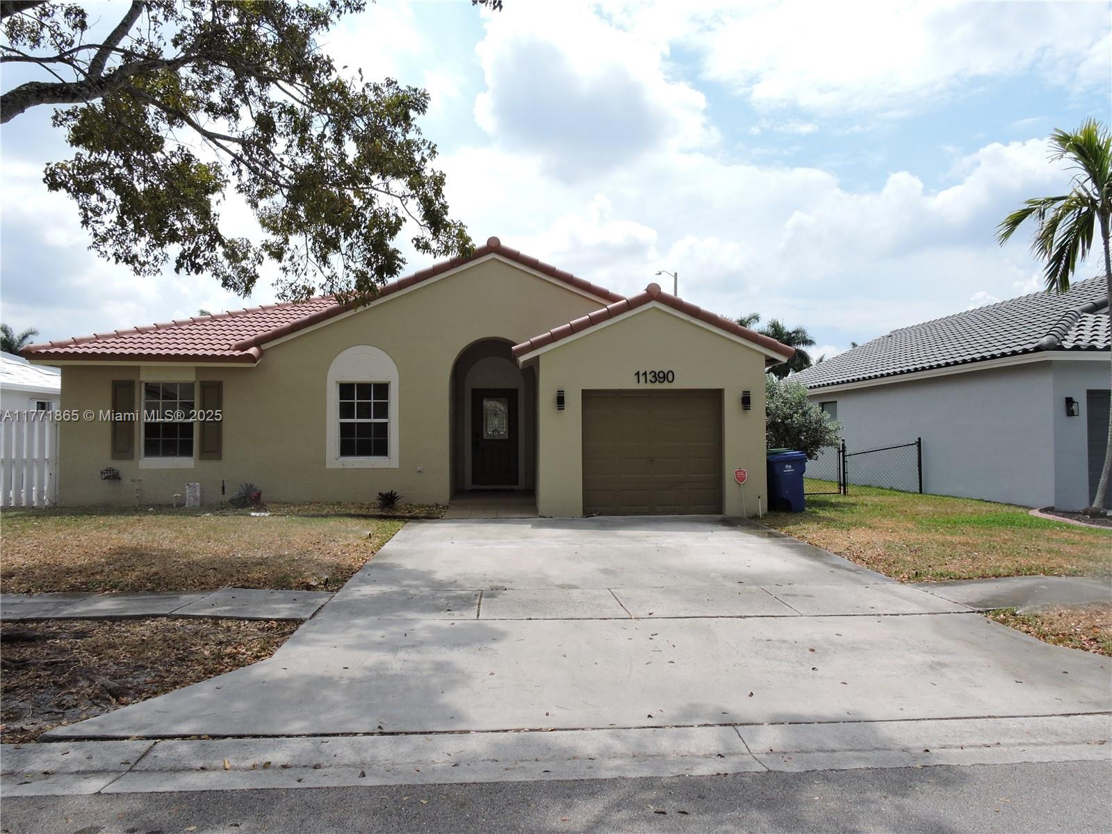 Property for Sale at 11390 Sw 21st St, Miramar, Broward County, Florida - Bedrooms: 3 
Bathrooms: 2  - $599,900