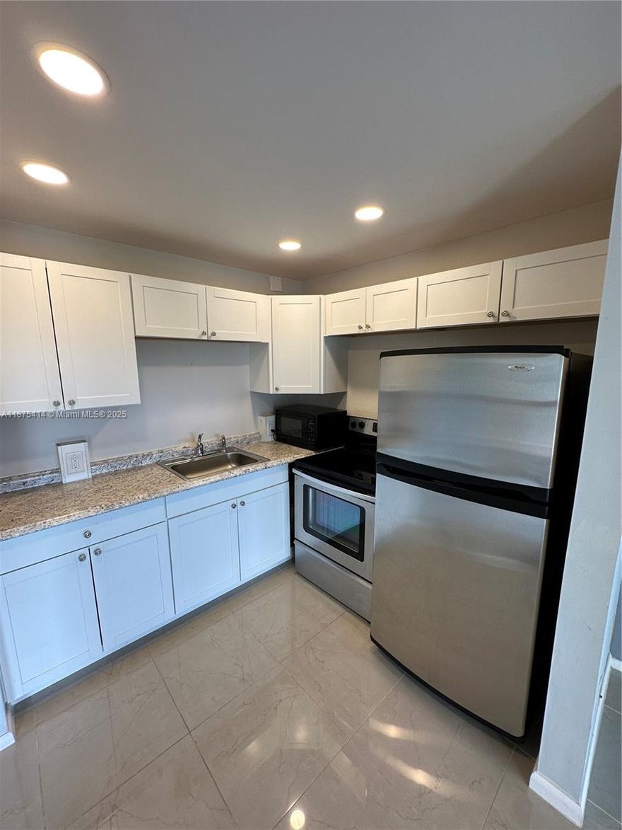 Very Attractive Condo 55+. Brighton Community, 1 bedroom, 1 1/2 bath unit. Very close to community Entrance and House of Worship. Tile flooring in Living room. Dining room, kitchen and bathrooms, plush carpet in Bedroom.Modern kitchen with Stainless Steel Appliances. Laundry facilities on same floor. Enclosed balcony were you can relax. Century Village offers a spacious and elaborate clubhouse with numerous amenities such as Theatre, cardrooms, fitness center, library, pools, tennis, etc. Extensive bus service is also available for shopping and dining.Cable and Internet Included!! unfurnished.