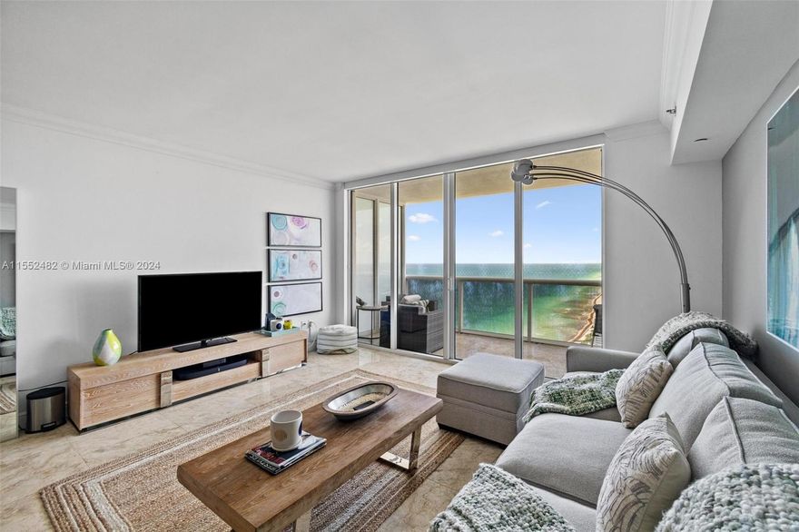 Experience breathtaking, unobstructed views of the ocean and Intracoastal from this upper penthouse unit situated on the 50th floor. This exceptional unit features a Euro-style kitchen with stainless steel appliances, granite countertops, and stylish contemporary furniture. The living room includes a queen bed and a sleeper sofa. Enjoy an array of amenities, including a state-of-the-art fitness center, three resort-style pools, a full-service spa, a business center, a restaurant/bar, 24-hour valet service, concierge, beach service, covered parking, and 24-hour security.