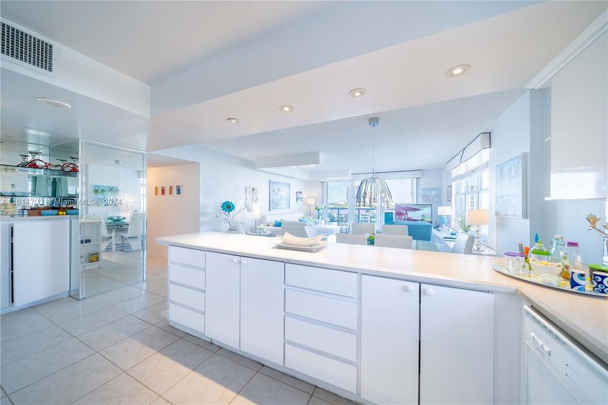 Amazing Condo located in the luxurious Hallmark building. This beautiful 2/2 corner unit has intercostal views, partial ocean views, and pool views. Beach access located just across the street. Get ready to cook in your bright and open kitchen. Unit has been completely remodeled and upgraded. Living here feels like being on vacation. Enjoy full amenities: gym, 2 saunas, Heated swimming pool, billiards room, Courtesy bus and valet parking for guests. Unit is fully furnished, ready to move in. Next to the Diplomat and Hyde hotels. Equal Housing Opportunity.