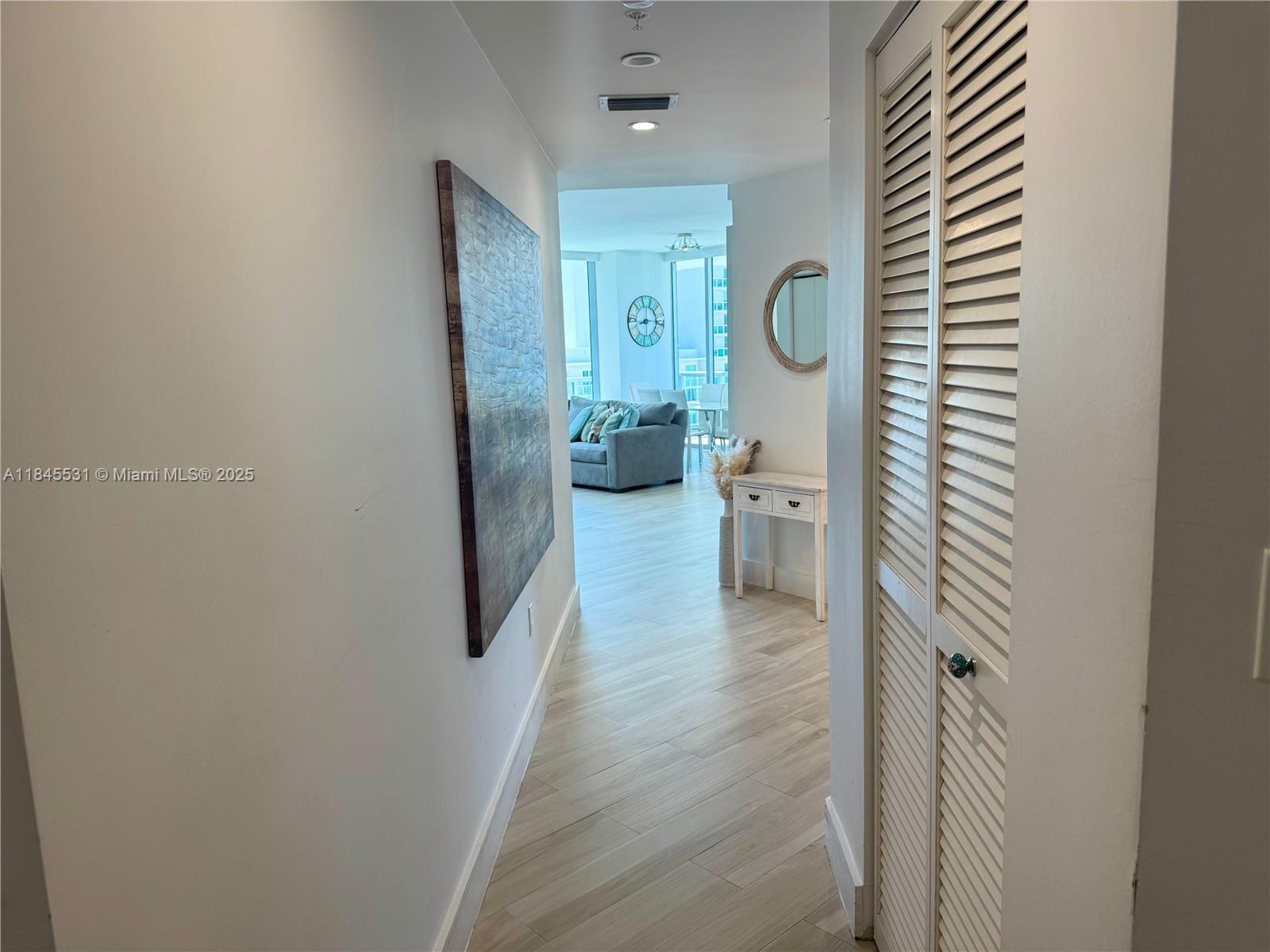 Crown Jewel furnished Corner 2/2 with redesigned and remodeled floor plan. This smart tech home has all the upgrades. Includes all White extended kitchen cabinets with sink overlooking the window to bay views, open hallway concept, beautiful light wood-like tiles, sleek smooth modern ceilings with recessed lighting, lutron light fixtures, electric blinds, newer HVAC unit with nest thermostat, and beautiful built in brand new murphy bed cabinetry in second bedroom. Floor to ceiling glass windows throughout. Huge wrap around balcony with city and water views. Great location close to Mary Brickell Village, Brickell City Centre, Metro-Mover, Metro-Rail and Brickell Financial District. Amenities include two infinity pools, gym, party room, kids playroom concierge and valet.