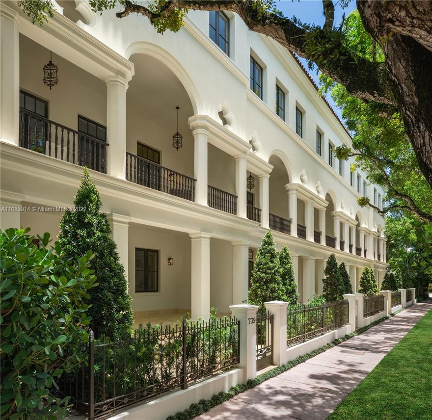 Althea Row’s collection of five, three-story Spanish-Colonial style town homes are a timeless example of Coral Gables’ architectural legacy. Residents can experience 7,000 total square feet of spacious open floor plans, private front gardens, interior patios and stunning loggias that honor South Florida’s modern contemporary lifestyle. Steps from iconic landmarks including Miracle Mile and the Biltmore Hotel, Althea Row is the quintessential sanctuary, combining sophistication and elegance.