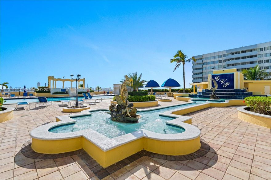 Penthouse Opportunity! One of the best water view lines in the building! Stunning 2-bedroom, 2-bath residence with panoramic bay and skyline views in the heart of North Bay Village. Bright and spacious open layout with floor-to-ceiling windows and an oversized private balcony showcasing spectacular water views from the living areas and bedrooms. Modern kitchen with stainless steel appliances, elegant cabinetry, and breakfast bar.The master bedroom features a walk-in closet and  an elegant spa-style bathroom. Well-distributed spaces that combine comfort, functionality, and style.The penthouse concept offers higher ceilings, enhanced privacy, and elevated unobstructed views that maximize natural light and create a more open and spacious feel.
Grandview Palace offers 24-hour security, pool, fitness center, controlled access, and assigned parking. The condominium has a planned improvement program that includes a renovated lobby and new apartment doors, enhancing the overall appeal of the property.Prime location just minutes from Miami Beach and Downtown Miami , restaurants, shops, and mayor thoroughfares. Easy to show
All information is deemed reliable but not guaranteed. Prospective buyer and buyer's agent are responsible for independently verifying all information.Some images may include conceptual rendering of future lobby improvements for illustrative purpose only.