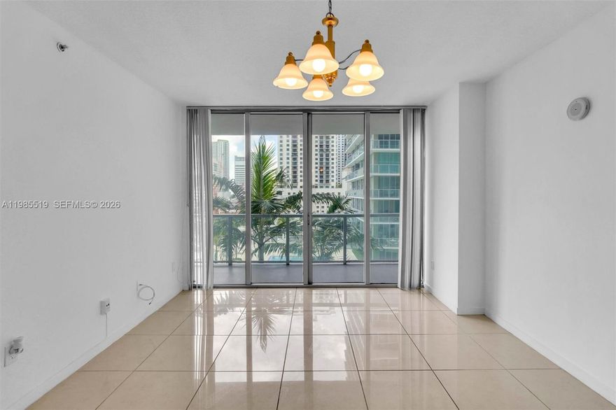 VACANT and turnkey, beautiful 2/2+ Den with "TILE FLOORS" throughout featuring a resort style infinity pool view. 2 walk-in closets and 2 linen closets. Private access to the balcony from the living room and each bedroom. 1 assigned Parking Space included. Fitness Center, Pool, and a lap pool. Children playing room, BBQ Area, Security & Valet. Full amenities building. European cabinetry, Stainless steel appliances. Floor to ceiling glass, and Wide balconies. BEST LOCATION in the heart of Brickell. Walk everywhere, 2 blocks away from Brickell City Center, restaurants, shops, public transportation, and financial Area, Steps to Mary Brickell Village. Across from people and metro rail. Luxury building designed by award winning Arquitectonica.