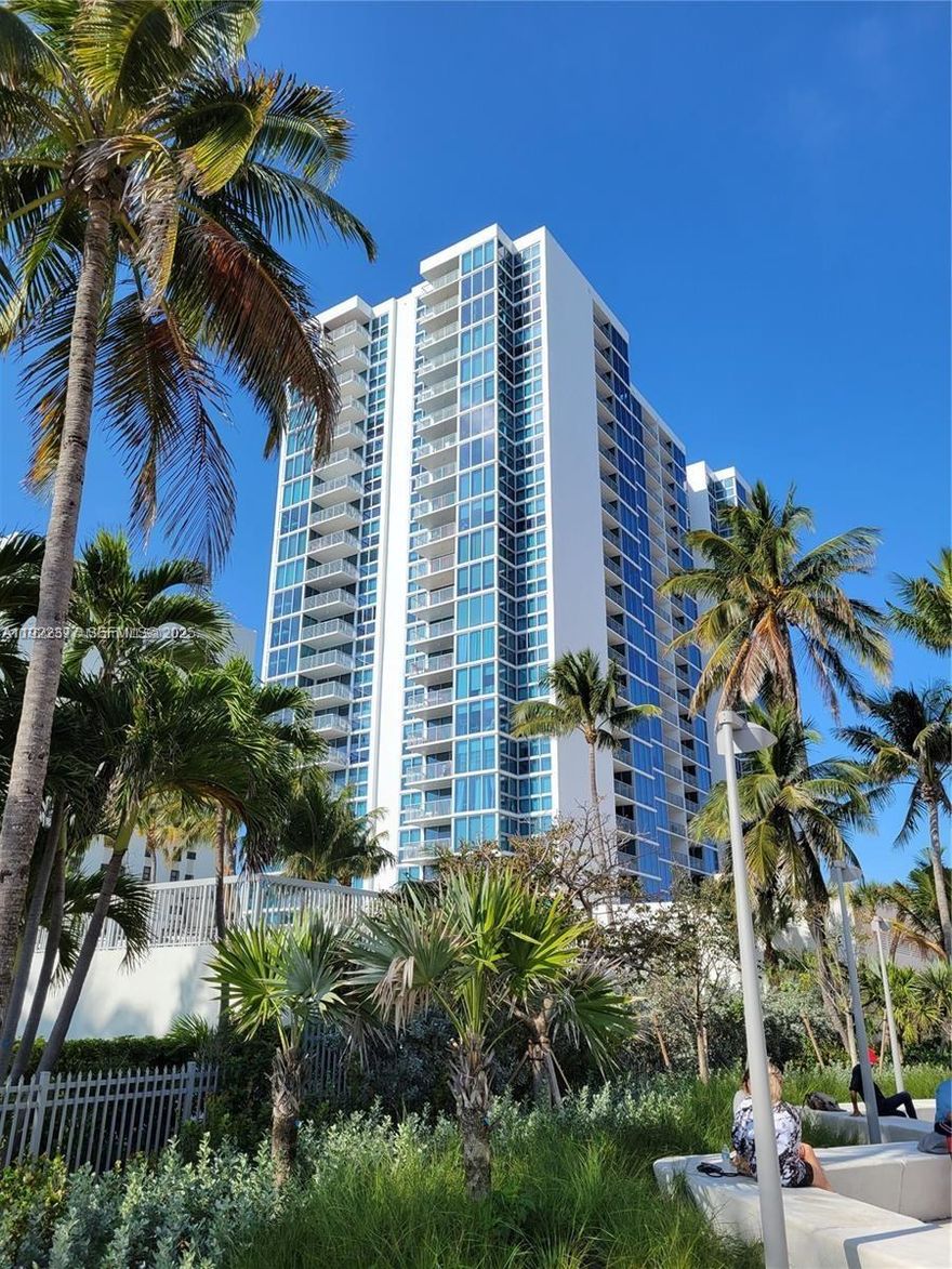 * * *   Live the Miami Beach lifestyle at the oceanfront Mirasol Ocean Towers!  This spacious 1 bedroom, plus den (possible second bed or office studio)  -  with 1 1/2 bath unit offer 1,190 sq. ft.  -  of light-filled interiors, lot's closet space, impact windows floor to ceiling, and sweeping ocean, bay, and pool views. Enjoy resort-style amenities including a heated pool and spacious deck, fitness center, sauna, bicycle storage, library/business center room and 24-hour front desk — all steps from the sand and minutes to South Beach, Ocean Drive, Lincoln Road and rejuvenate North Beach!  Right behind the new Pedestrian walk-way from South to North Beach!  -  sporting recently new gym with Peloton and Life Fitness equipment.  The neighbors within walking distance are the top Hotels/Venue of the Edition, The One, The W, Faena and the Faena Cultural district.  Operating budget with reserve funding.  Per association, dogs allowed if emotional or service dog.  One assigned parking space and visitors parking.