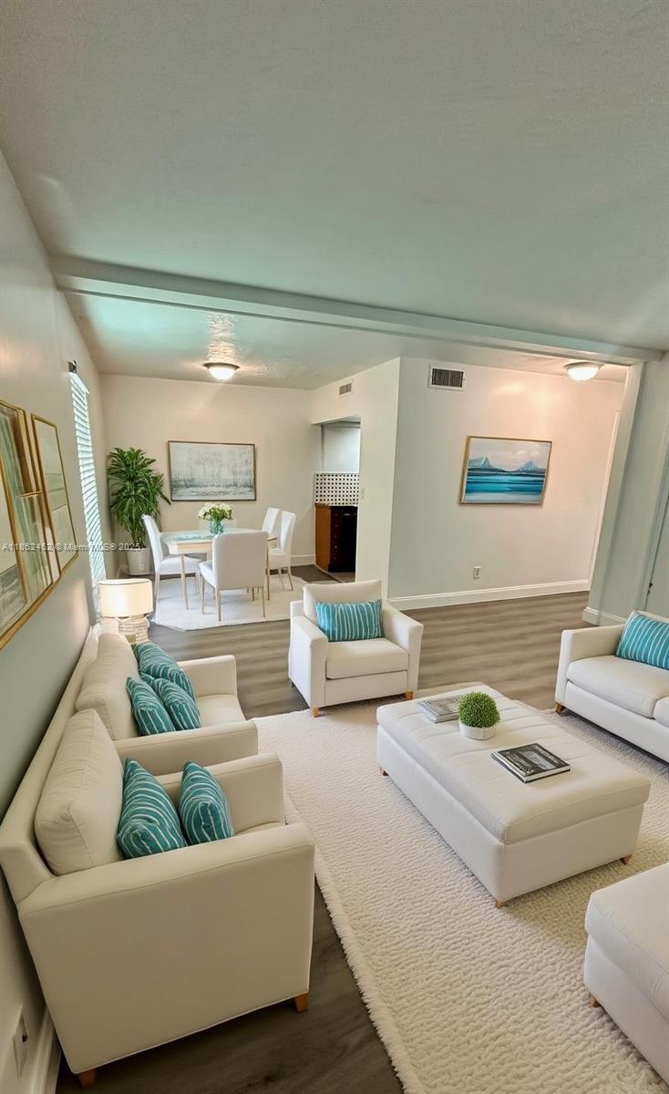 Beautiful 2-bedroom, 2-bathroom home with a spacious living room, stunning kitchen, and brand-new flooring. Enjoy green outdoor areas and private parking for two vehicles. Easy to show. No pets allowed.