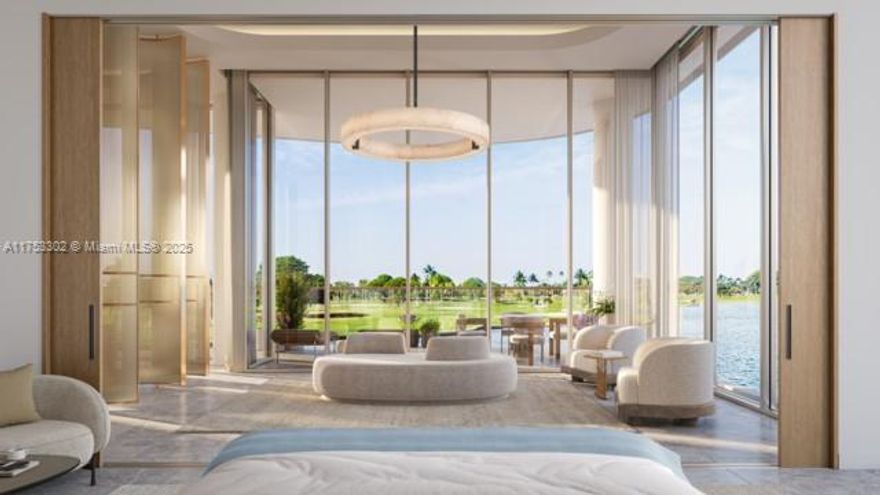 This stunning waterfront residence in Bay Harbor Islands offers 75 feet of unobstructed water and golf course views. The home features honed vanilla spider marble flooring and a chef’s kitchen with Gaggenau appliances, Taj Mahal countertops, and a Marina slip for a 50 ft boat. With five spacious bedrooms, five bathrooms, two powder rooms, an office, and a family room, it provides the ultimate in comfort and luxury. The bathrooms are finished with travertine, leather, and Carrara marble. Residents enjoy exclusive access to a private Yacht Club and Marina. Only nine waterfront homes in this prestigious, gated community ensure unparalleled privacy and elegance.
