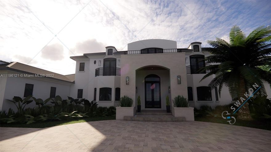 Embrace the SoFlo  lifestyle in this timeless, sophisticated NE Pinecrest Neoclassical gated estate undergoing a massive luxurious renovation by Hollub Homes.  With a  bright open layout, the grandly scaled home features impressive indoor and outdoor entertaining areas including stunning living room w/ custom marble fireplace accented by two floors of impact glass revealing breathtaking grounds, a huge new shell stone patio and lounging areas for alfresco dining, a 55' pool/spa, and 2 level guest cottage. A brand new custom gourmet kitchen, and the theater provide additional gathering spaces.
The primary first level wing w/ new  marble bath & closets, & private flex room for exercise, office, meditation,  nursery. 
3 car garage, elevator, generator, staff, summer kitchen & much more!!