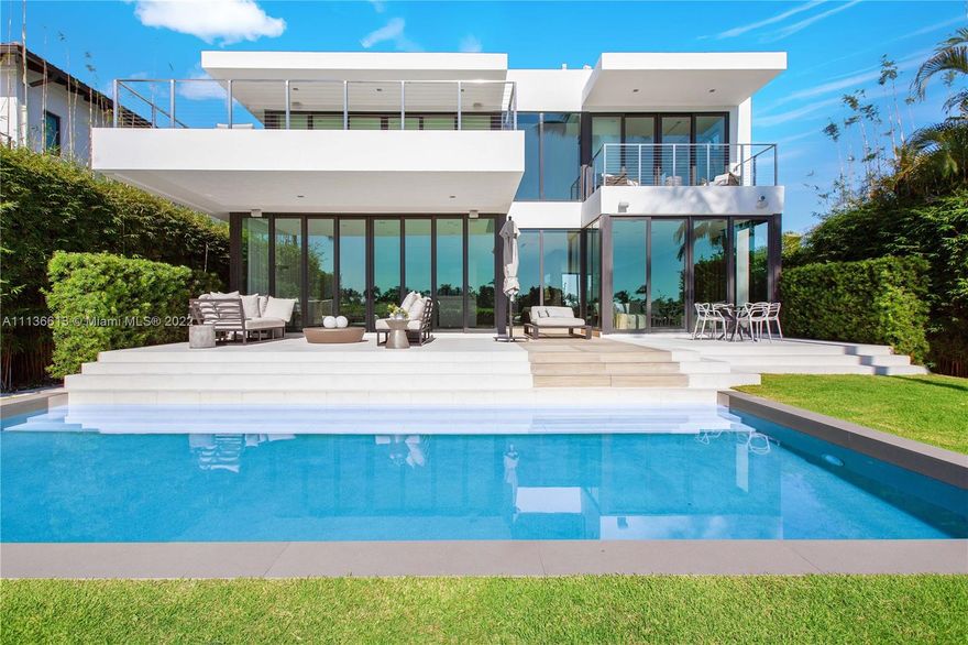 Located on a quiet street with direct access to the prestigious La Gorce Country Club.