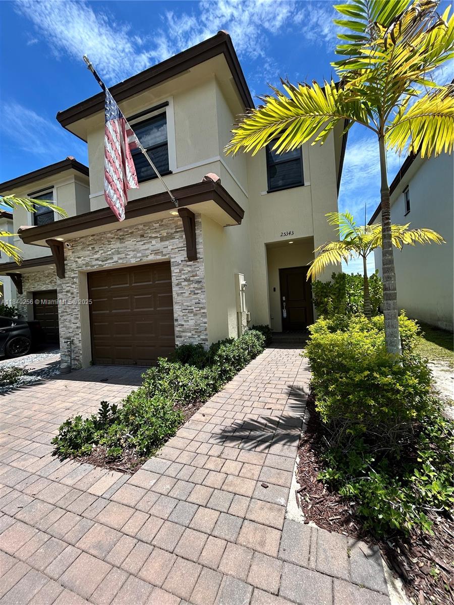 This beautiful 3-bed, 2.5-bath twin home in Campo Bello is move-in ready and perfect for entertaining. The backyard has a large pergola to host year round, and has enough space to add your own unique touch. Inside, enjoy an open concept layout quartz countertops, stainless steel appliances, a powder room, laminate on the first level, carpet upstairs and a full laundry room. Located in a resort-style community with a pool, fitness center, clubhouse, and playgrounds, this home offers comfort, style, and is conveniently located near the Florida turnpike within minutes of grocery stores, charter schools, Blackpoint marina and the Florida Keys.