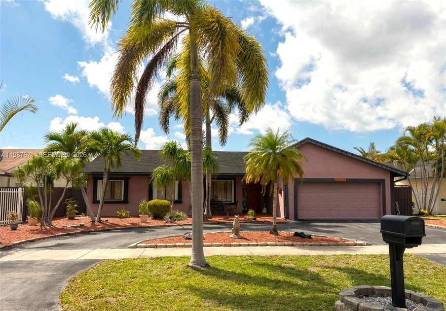 ACCESS TO PROPERTY IS BY SCHEDULED APPOINTMENT ONLY. 10520 SW 142nd Ave is a 4 bedroom, 2 bathroom Miami pool home with a 2 car garage, Florida room, public sewer, city water, and no HOA. This single family home offers a practical layout, strong curb appeal, mature landscaping, and multiple palm trees in an established neighborhood. Inside, tile runs through much of the home, central air and heat are in place, and the kitchen includes stainless appliances with room for a buyer to update finishes over time. Bedroom flooring may be one of the easier cosmetic improvements, but the overall opportunity here is modernization, not major repair. Outside, the property adds value with a pool with a new pump, fenced yard, and added Florida room space. The layout works well for buyers who want comfortable everyday living now while planning selective updates over time. The combination of interior square footage, pool, garage, and no HOA gives this property broad appeal for buyers looking for a primary residence with both function and flexibility. Homes with this mix of usable indoor space, outdoor features, and established neighborhood setting continue to attract buyers who want more than just a basic floor plan. This is a strong option for buyers searching for a Miami pool home with usable interior space, outdoor function, no HOA, and the kind of long term upside that is getting harder to find in well located single family neighborhoods. SOME PHOTOS HAVE BEEN VIRTUALLY EDITED.