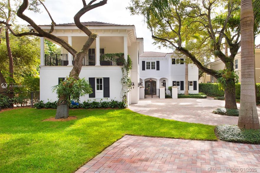 This beautiful estate is located on a gated 20,097 sq ft lot. Great location!- Less than 5 minutes to Ransom Everglades, Carrollton, St Stephen's, downtown Coconut Grove. and Sunset Place shopping area. Only 10 mins to Gulliver and St Thomas Episcopal. This home features a two story living room w/ grand staircase as well as a recently renovated kitchen with breakfast area adjacent to large family room. Master suite with newly renovated bath, private terrace & office, huge closets , sitting area, There are a total 7 bedrooms and with each having it's own private in suite bath. Other features include a beautiful covered outdoor dining,living & kitchen overlooking the pool. Other amenities include gym, laundry room,elevator, and 3 car garage.