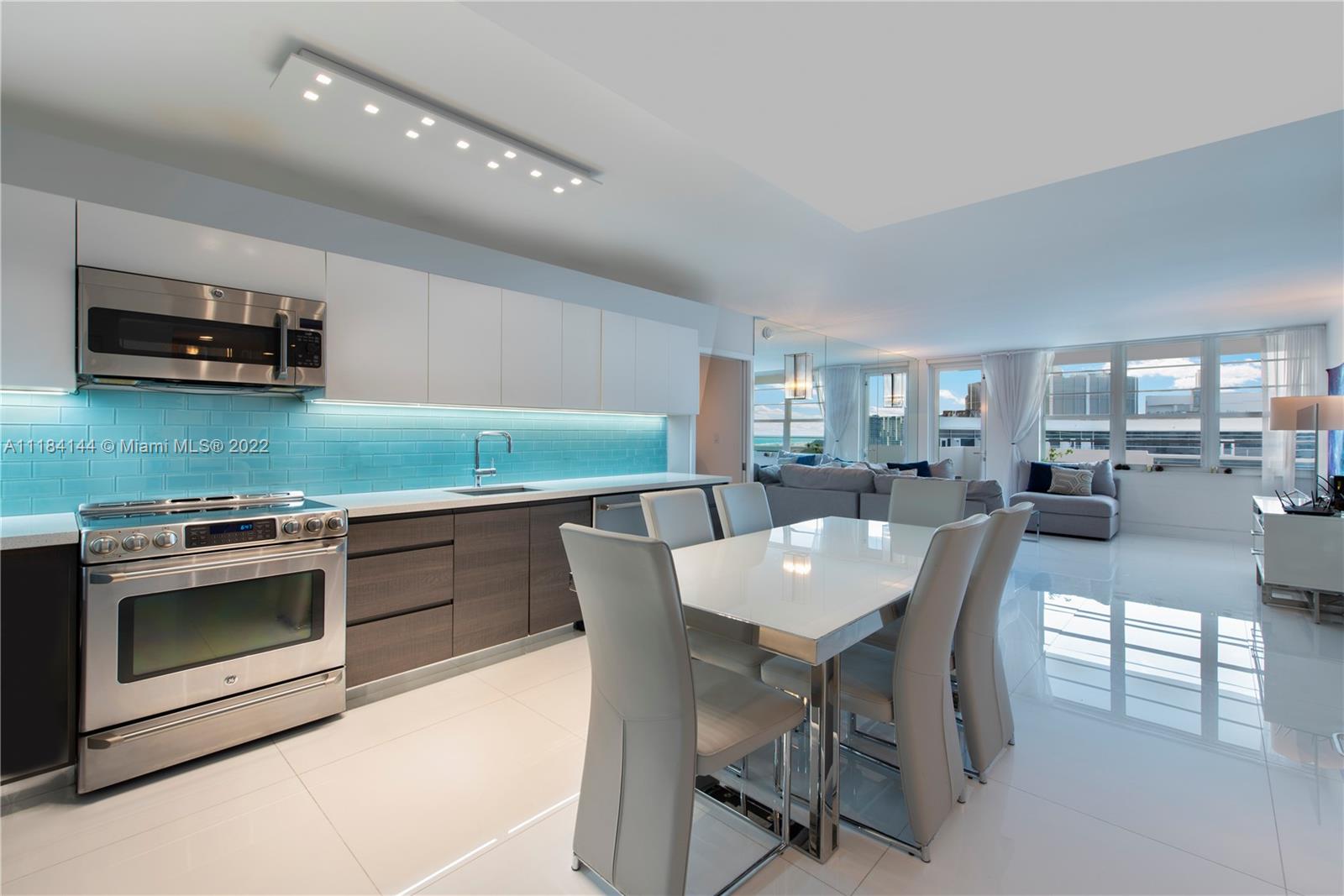 Location, Location, Location! Step out on the balcony and look at the pristine direct ocean views of South Beach, Downtown Miami, and world famous Lincoln Road! This stunning 3 bed + den, 2.5 bath condo is 2 Combined residences meticulously remodeled to perfection and with no expense spared. Ultra-modern finishes, hurricane impact windows, porcelain glass tile floors throughout, LED lighting, modern light fixtures, custom kitchen cabinetry, quartz counter-tops, glass back splash, sub-zero refrigerator, wet bar, and washer/dryer. The building offers direct beach access, renovated fitness center, heated pool, renovated lobby, valet parking, 24 hour security, and on site management. 30 day rentals, Airbnb allowed, perfect for investment and/or that incredible 2nd home getaway!
