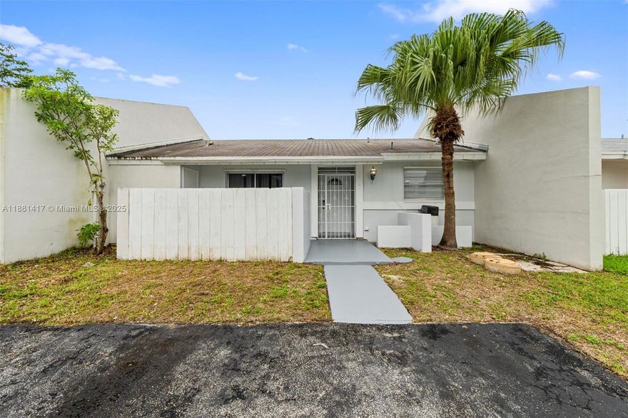 ONLY TWO MONTHS to move-in (1st + security) & NO HOA APPROVAL REQUIRED. Stunning 2 bed / 2 bath single-story townhome with an open living–dining layout. Be the first to enjoy its BRAND NEW kitchen (cabinets, appliances & counter quartz) & bathrooms. Private garden-view patio (perfect for morning coffee or unwinding), central A/C + ceiling fans. Washer/Dryer. Pet-friendly community with a playground & picnic area, plus 2 attached parking spaces for effortless coming & going. Quick access to US-1/S. Dixie Hwy & Turnpike. Located near the Baptist Hospital, Black Point Park & Marina, Homestead Air Force Reserve Base, Turkey Point & Amazon's centers. This home is a MUST SEE! Call now for a private showing.