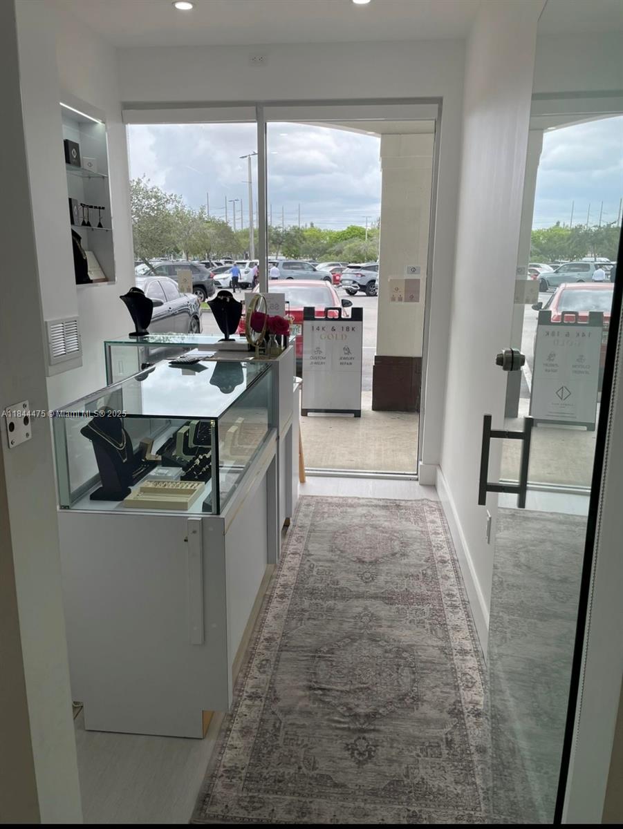 Amazing opportunity to own a fully operational jewelry store located in a prime suite at Delia Plaza in Doral. This established business includes all required licenses, display cases, and jewelry inventory. Featuring a front window with great visibility, the space is ideal for foot traffic and customer engagement. Whether you're starting fresh or expanding your brand, this is a ready-to-go setup with everything in place. Located in a high-demand commercial area surrounded by shops and restaurants. Do not disturb employees. Showings by appointment only. Financials and additional info available with signed confidentiality agreement. Don’t miss this chance to step into a profitable business!