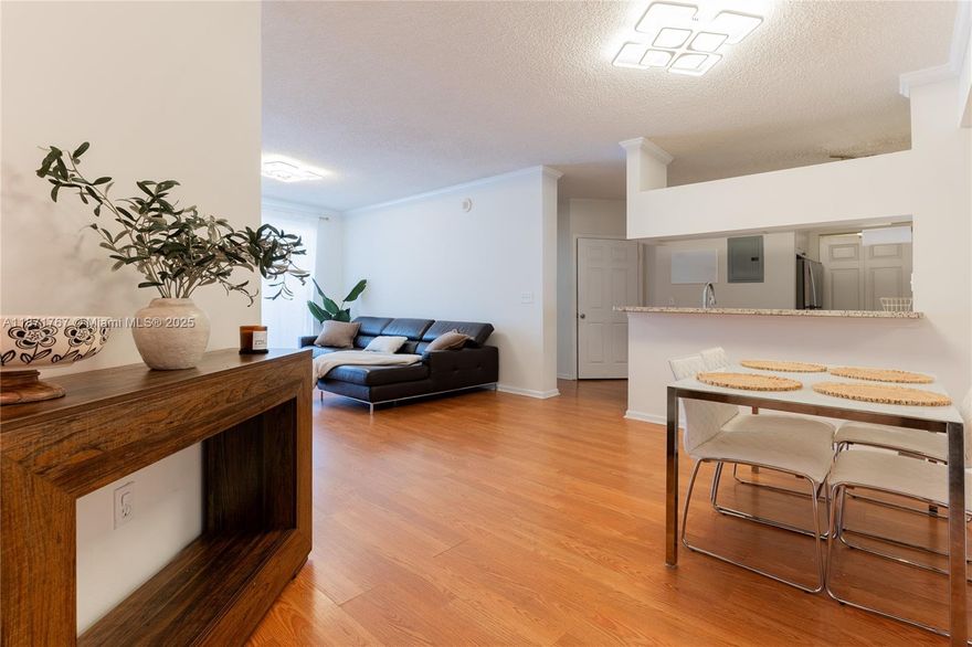 Fully redecorated and move-in ready, this furnished 2BD/2BA penthouse at Porto Bellagio offers vaulted ceilings, abundant natural light, and modern upgrades including new quiet A/C, water heater, full-size washer/dryer, and smart thermostat. Enjoy resort-style amenities: heated pool, Jacuzzi, 24-hr fitness center, billiards, and business center. Ideally located in Sunny Isles Beach—walk to the beach, cafés, restaurants, parks, and more. Within an A+ school district for elementary and middle schools, this pet-friendly home combines comfort, convenience, and value in a highly desirable community.