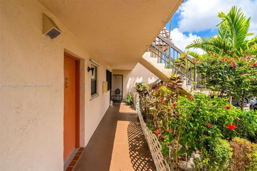 Discover the potential of this first floor 2-bed, 2-bath condo, located in the gated community of Monterey One, close to major highways and Aventura Mall.  The unit spans 956 square feet and presents an exciting opportunity for those with a vision. While the unit is not currently in move-in condition, it offers an excellent chance for a general contractor or handyman to add significant value. Highlights include:  new roof, in unit washer and dryer, primary bedroom with ensuite bathroom and walk-in closet, tile flooring throughout, screened in back patio, one assigned parking space directly in front of the unit and plenty of guest parking.  Embrace this opportunity to transform the space into your ideal home or rental property. Currently vacant and easy to show with 24 hour notice.