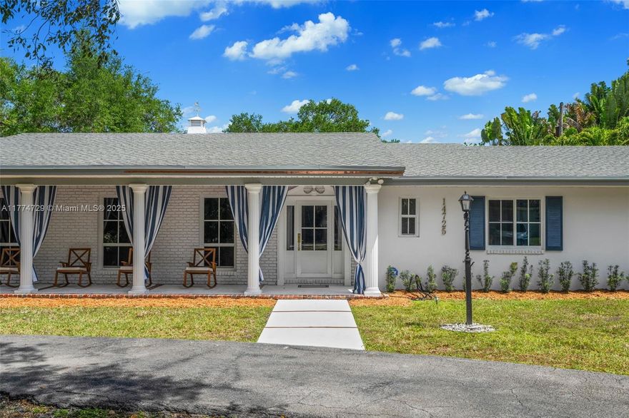 Experience luxury in this remodeled Jennings home, ideally located in Mango Wood, Palmetto Bay. Sitting on one of the neighborhood’s largest lots, this five-bedroom, three-bath estate showcases a gourmet kitchen with wood cabinetry, Carrara marble countertops, and Thor appliances. Both bathrooms have been elegantly remodeled, complementing the home’s brand-new flooring, recessed lighting, and state-of-the-art A/C system with updated ductwork. Designed for comfort and security, it features impact windows, doors, and an updated impact garage door. Additional upgrades include a tankless water heater, EV Level 2 charger, and a new washer and dryer. Outside, enjoy a private oasis with a refinished Diamond Brite pool, a brand-new screen enclosure, and lush landscaping.