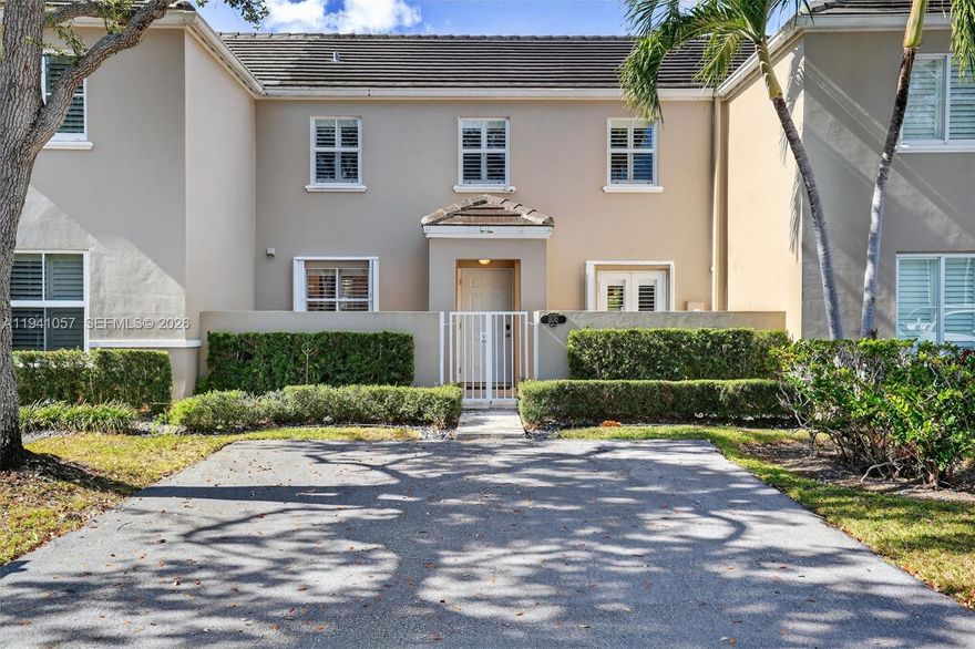 Discover a refined blend of comfort, privacy, and waterfront living in this 2-bedroom, 2.5-bath townhouse located within a gated South Miami community. This rarely available residence is one of the few with unobstructed lake views and no neighbors directly in front, offering an open and exclusive setting. The two-story layout features impact windows on the upper level, elegant plantation shutters, and a functional flow ideal for families, couples, or those who appreciate a peaceful lifestyle in the heart of Miami’s most desirable areas. Enjoy two assigned parking spaces plus guest parking. The community offers 24-hour security, pool, tennis courts, and a fitness center, along with tree-lined paths perfect for quiet walks throughout the neighborhood. Ideally located near top-rated schools, South Miami, Coral Gables, the University of Miami, and with easy access to the Palmetto Expressway.