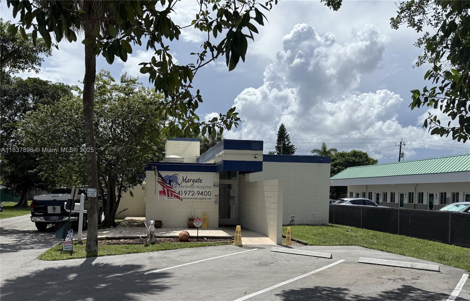 This free-standing building, currently owned and operated by an established veterinarian, is being offered for sale as part of a sale-leaseback arrangement. The owner intends to lease the property back for ten years on a triple-net basis, which entails the tenant paying all expenses real estate taxes, water, trash, and electricity. The new owner is responsible for the outside of the building, the roof, A/C, etc. This property offers the new owner a management-free investment experience, avoiding management fees and headaches. The property is strategically situated in a prominent commercial area in Margate, North Fort Lauderdale, presenting substantial potential for appreciation and significant tax advantages associated with owning income-generating real estate