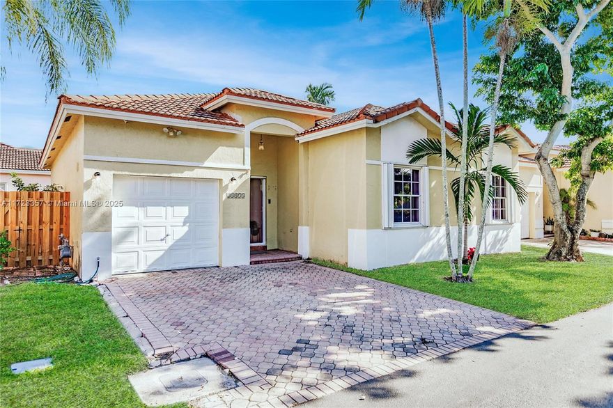 This beautifully updated home is located on a cul-de-sac in the desirable Cutler Bay. This move-in-ready property features a modern open floor plan with a split bedroom layout for enhanced privacy. Enjoy 24-inch modern tiles, an updated kitchen, and a spacious primary suite with a walk-in shower. The low-maintenance turf backyard is fully fenced and the home is equipped with accordion shutters, 5 yr old A/C & water heater. Situated just minutes from the Turnpike, commuting is a breeze. The community offers a pool, multiple parks, and scenic walking paths. Located in golf-cart-friendly Cutler Bay, this home is near Black Point Marina and the exciting upcoming Legacy Park, a future hub with shops, dining, and entertainment. Experience modern living in a growing, vibrant town!