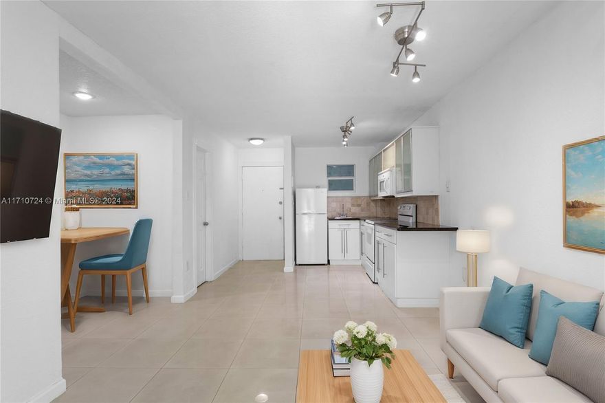 Charming 1-Bedroom Apartment in Miami Beach!
Enjoy coastal living with stunning water views, just 5 minutes from the beach. Located in Upper North Miami Beach, this updated unit features a sleek white kitchen and bathroom, a privacy wall with a sliding door, and impact glass for added safety. Relax on the balcony overlooking the water. The building offers great amenities, including a pool, BBQ area, gated entrance, and laundry on the same floor. Walk to shops, restaurants, and the beach. Vacant and ready for immediate occupancy—an excellent investment opportunity. Don’t miss your chance to own a slice of paradise!