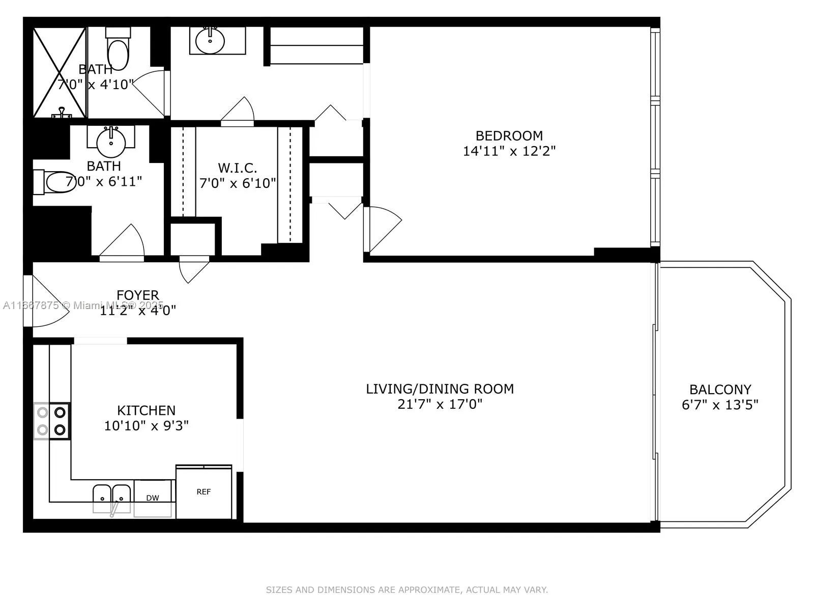 Aventura, Florida 33160, United States, 1 Bedroom Bedrooms, ,2 BathroomsBathrooms,Residential,Active,41080