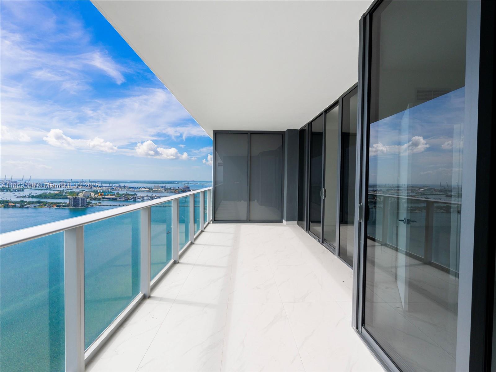 Welcome to Elevated Waterfront Living at Aria Reserve Miami, discover a rare blend of sophistication, comfort, and breathtaking views. Residence 3606 offers 3 bedrooms, 3 baths, and soaring 10-ft ceilings complemented by floor-to-ceiling glass walls that seamlessly merge indoor and outdoor living. Step onto our deep balcony and take in panoramic views of Biscayne Bay, Miami Beach, Venetian & Star Islands, and the glittering Port of Miami. Designed for modern elegance, Thermador appliances and curated finishes throughout. Beyond your residence, indulge in over 2 acres of exclusive amenities: multiple pools, a full-service spa, fitness and wellness center, basketball & tennis courts, a children’s playroom, wine cellar, and serene waterfront park with Baywalk. Stunning unit ready to be sold!