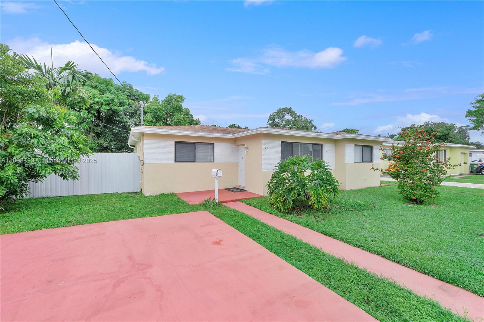 Charming 3BR/2BA home in Hallandale Beach featuring an open-concept layout, a nice-sized yard, and a 4-year-old roof and HVAC. One room can serve as an in-law suite or guest space, offering flexibility for multi-generational living. Enjoy a covered patio perfect for relaxing or entertaining, plus full size laundry room. The spacious yard provides plenty of room for gardening, outdoor gatherings, or future expansion. With some TLC, this home offers the perfect opportunity to customize and add value. The property is Sold As-Is, has Never been Lived in by the seller therefore have no further detail on property. City of Hallandale updated sewage system. Conveniently near beaches, shopping, dining, and major highways — this home blends comfort, potential, and location in one great package.