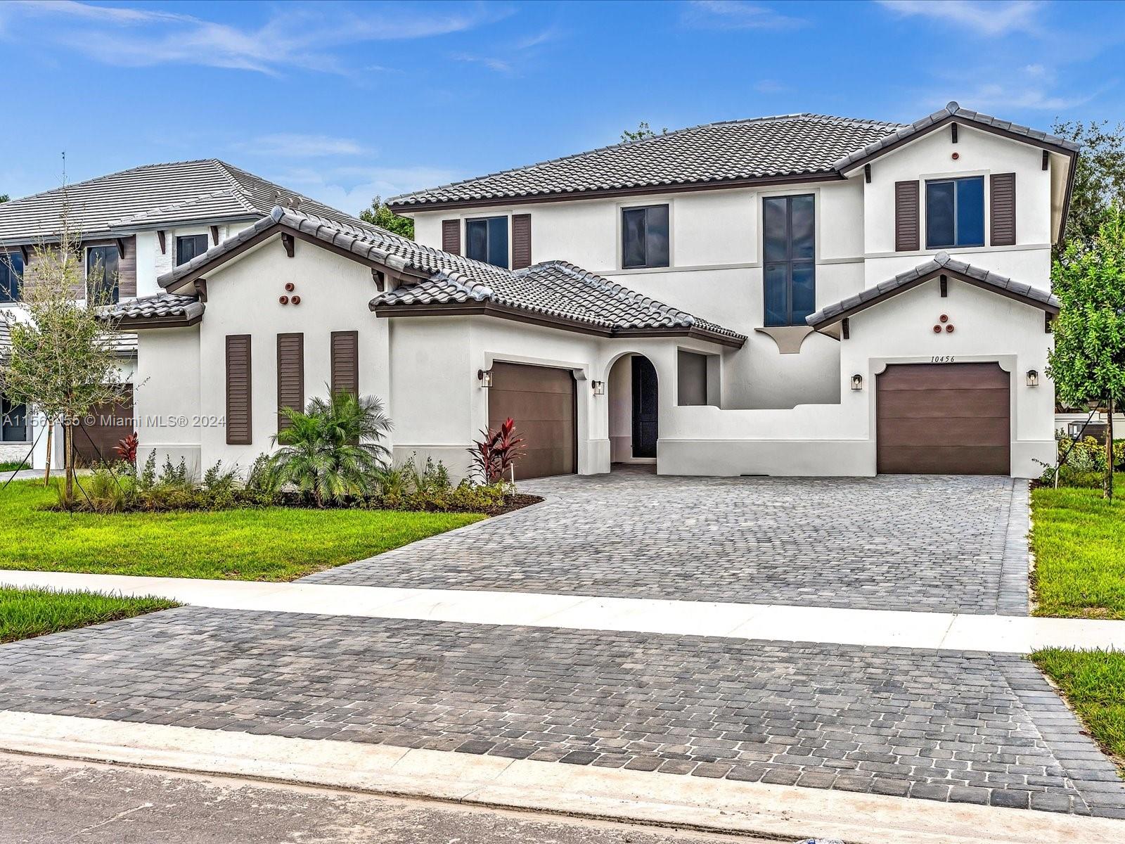 The NEWEST and BEST community in Cooper City! With ONLY 30 homes in this secluded gated community, be the first to plant your feet and live in this BRAND NEW CONSTRUCTION home. This home boasts over 5,000 SQ FT of space under roof with a 3 car garage, chefs kitchen, enormous living area with windows and doors throughout this open floor plan makes this the perfect home for entertaining, giving and amazing indoor/outdoor living feel to the home. The floor plan for this property is ideal for a big family, having a maids quarters downstairs and the remaining 3 bedrooms upstairs with a spacious loft for entertaining or a second family room. The property is conveniently located near major highways with A-rated schools just blocks away which makes this the perfect family community. EASY TO SHOW!
