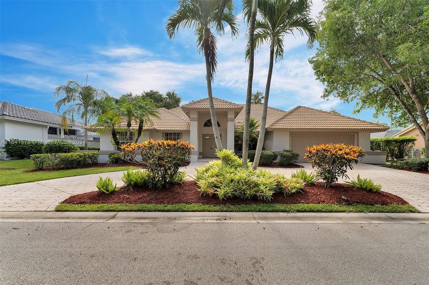 Welcome to this beautifully updated 4-bedroom, 2.5-bathroom pool home located in the prestigious gated community of Eagle Trace in Coral Springs. Freshly painted inside and out, this home boasts brand-new vinyl flooring in the bedrooms and two new AC units, ensuring comfort and style. Tile Roof is in good condition but original. The back patio roof is new. Bank is offering credit. Please refer to broker remarks. Eagle Trace offers a host of amenities, including basketball, tennis, and pickleball courts. A new recreation center is currently under construction, featuring a state-of-the-art fitness center and meeting rooms. The community is centered around one of the nation's top private golf courses, making it a golfer's paradise.