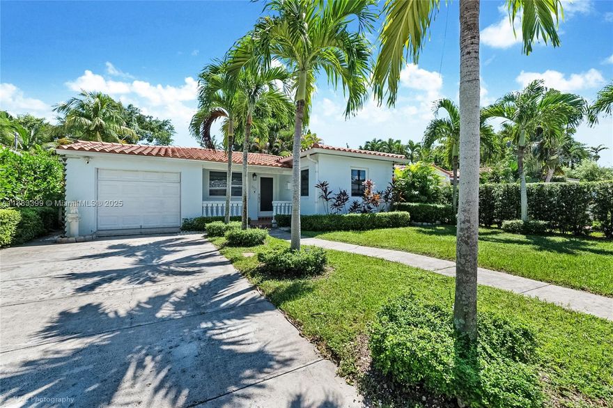 1 CAR GARAGE - IMPACT WINDOWS - NEW KITCHEN. This 2 bedroom, 1 bathroom North Coral Gables is ready for you to move in! As you walk in, you are greeted with the airy living room featuring luxury white tile flooring, which flows nicely into a small dining area and the kitchen. The kitchen has new stainless steel appliances, stone countertops, and new cabinets. The bathroom is fully remodeled as well, and has a high end stone shower. The washer/dryer is inside the home, just off the kitchen. The backyard features a patio along with a green area. The one car garage is well maintained. EXCELLENT location - close to Granada Golf Course and downtown Coral Gables. High quality impact windows recently installed. The furniture can stay if desired. Schedule a showing today!