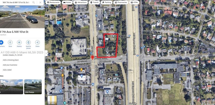 The property is now part of the North Central Urban Area District (“NCUAD”). As part of the NCUAD, the property is designated “Mc-Center” allowing up to 12 stories with a residential density of up to 90 units per acre “as of right” BG33169 is on 1.93 net acres, so this equates to an estimated 174 units by right, density can be further
increased by 25% by providing a workforce component. In addition, due to BG33169’s proximity to the new Golden Glades Multimodal Transportation facility, existing bus stops and The Golden Glades Tri-Rail Station, it is eligible for parking reduction of up to 30%. And if developing a TOD project an even higher density. Prime space for Mixed Use Developement
may be obtained. Also a retail component maybe developed in a mixed used project.