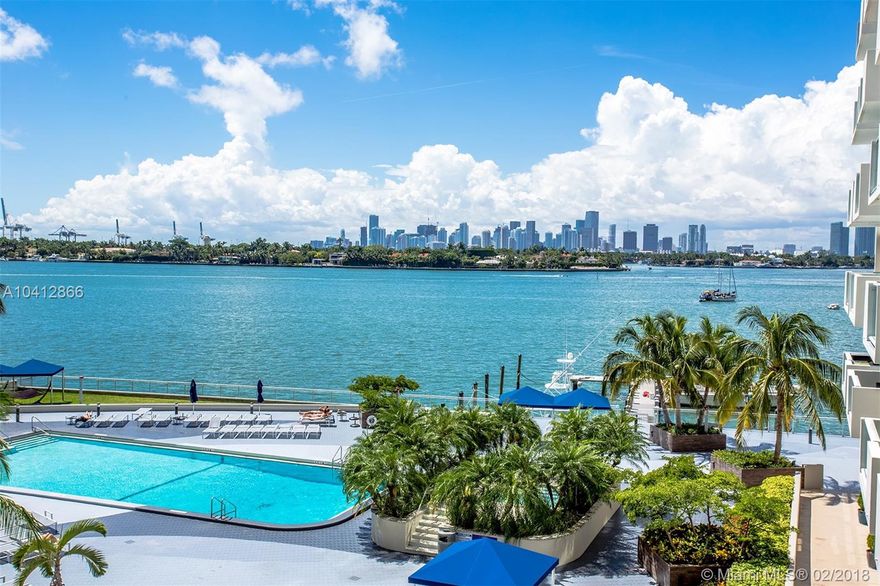 Gorgeous fully furnished apartment at The Mirador 1200 in South Beach with incredible direct bay views. Tastefully&#xD;&#xA;renovated with new ceramic floors, new kitchen cabinets and appliances including dishwasher, micro, washer,dryer and upgraded bathroom. Beautiful furnishings including a wall mounted 50" flat screen TV. Studio apartment&#xD;&#xA;with closed sleep alcove. Mirador 1200 amenities include pool, jacuzzi, state of the art gym, valet, concierge, and&#xD;&#xA;convenience store. Easy walk to Lincoln Rd, nightlife, restaurants and shops. Includes cable and internet